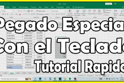 Descubre el truco para hacer pegado especial en Excel con el teclado