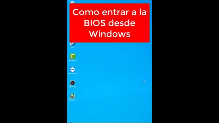 Accede fácilmente a la BIOS desde Windows 10: Sigue estos pasos.